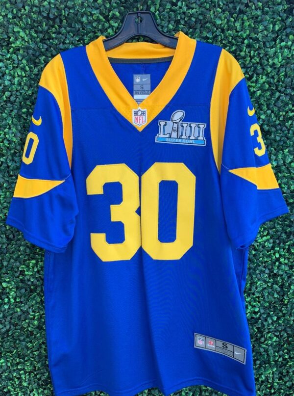 product details: NFL LOS ANGELES RAM #30 CURLEY II HOME FOOTBALL JERSEY photo