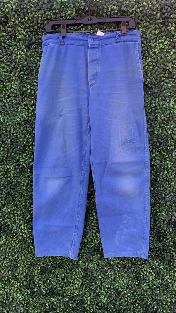 product details: FRENCH COTTON WORKWEAR PANTS BUTTON FLY CARGO SIDE photo