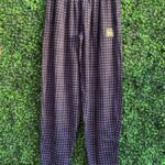 1990S DEAD-STOCK COTTON HAMMER PANTS GRID STYLE PLAID PATTERN SMALL FIT