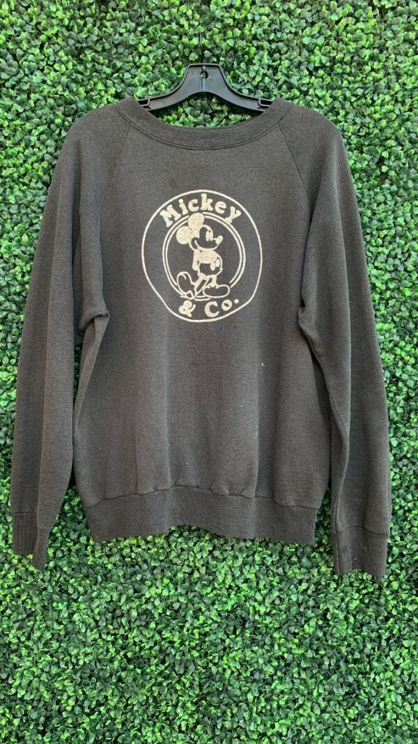 product details: RETRO MICKEY MOUSE & CO SWEATSHIRT CRACKLED GRAPHIC photo