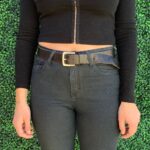 VINTAGE RLL CLASSIC BUTTER SOFT DISTRESSED BROWN LEATHER BELT