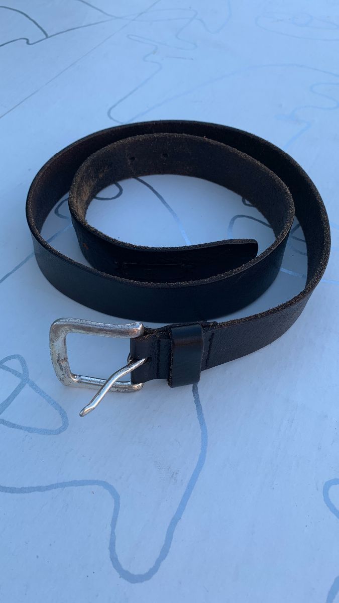 Vintage Rll Classic Butter Soft Distressed Brown Leather Belt ...