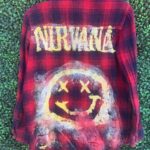 SOFT LS BD FLANNEL W NIRVANA SMILE HAND PAINTED DESIGN AS-IS