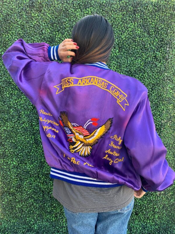product details: EMBROIDERED TOUR WEST PAC MED CRUISE 86 SATIN ZIPUP JACKET photo