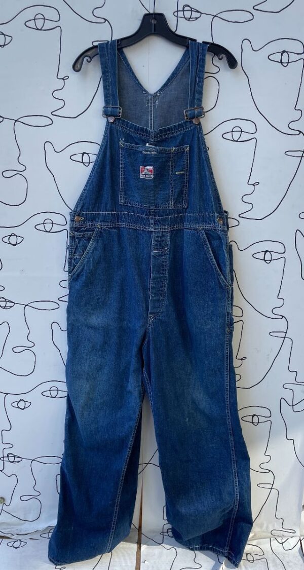 product details: AS-IS AMAZINGLY PERFECTLY DISTRESSED DENIM OVERALLS photo