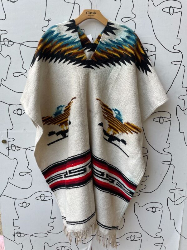 product details: CLASSIC CENTRAL AMERICAN PONCHO AZTEC DESIGN AS-IS photo
