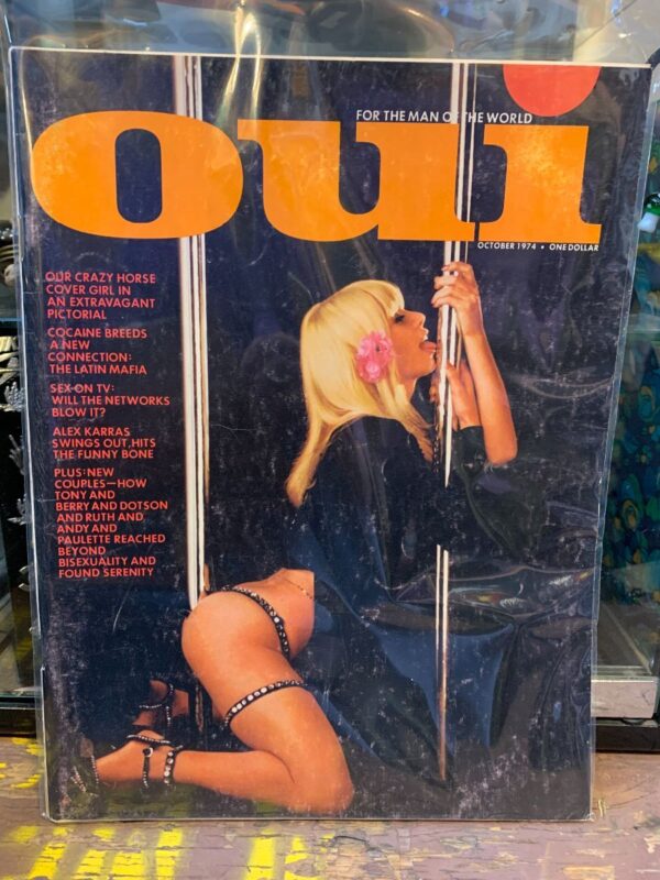 product details: OUI MAGAZINE | OCTOBER 1974 | OUR CRAZY HORSE COVER GIRL IN AN EXTRAVAGANT PICTORIAL photo