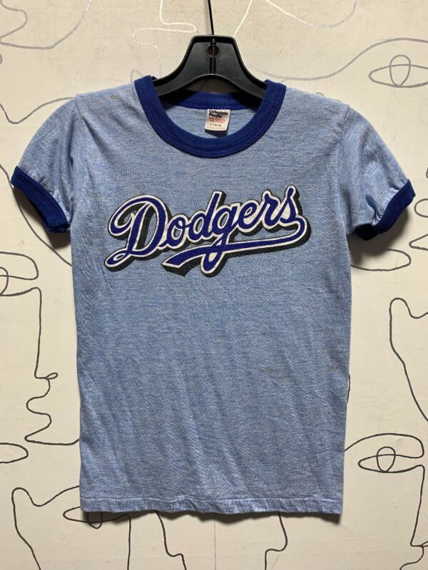 product details: BABY DOLL RINGER DODGERS GRAPHIC T-SHIRT AS-IS photo