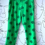 ST PATRICKS DAY SHAMROCK CLOVER PRINT TROUSERS