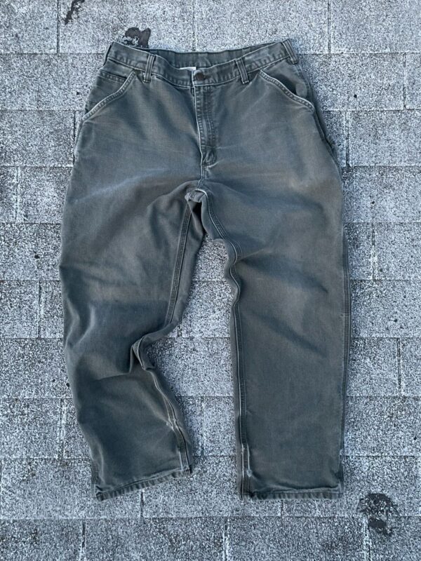 product details: HEAVY WORN-IN CARHARTT FADED & DISTRESSED WORK WEAR CARPENTER PANTS photo