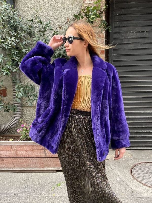 product details: MADE IN ENGLAND FUZZY FAUX FUR JACKET photo