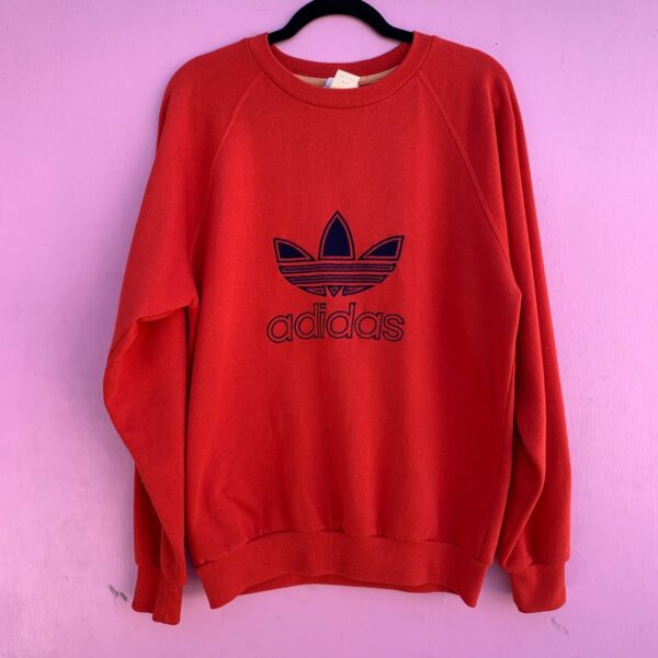 product details: RETRO ADIDAS TREFOIL EMBROIDERED PULLOVER SWEATSHIRT photo