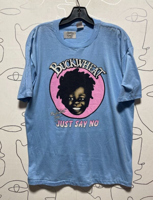 product details: TSHIRT SINGLE STITCHED BUCKWHEAT PORTRAIT TEE *JUST SAY NO* photo