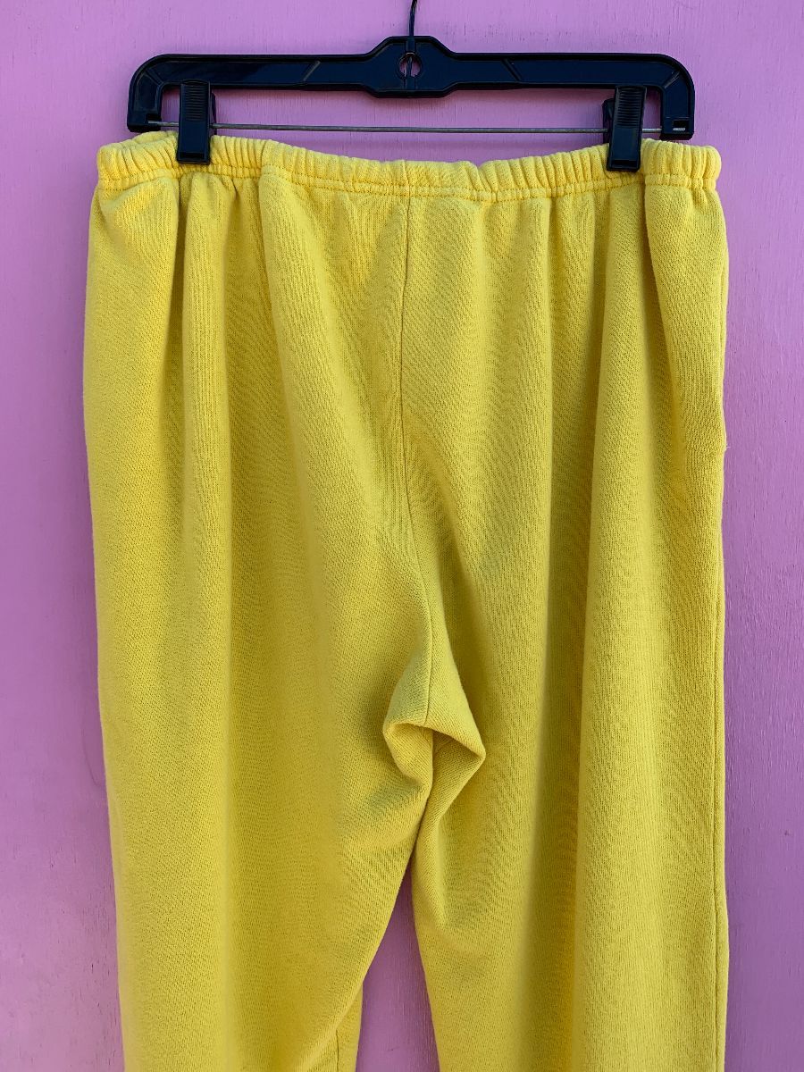 Thick Cotton Yellow Sweatpants | Boardwalk Vintage