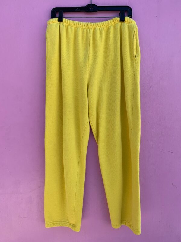 product details: THICK COTTON YELLOW SWEATPANTS photo