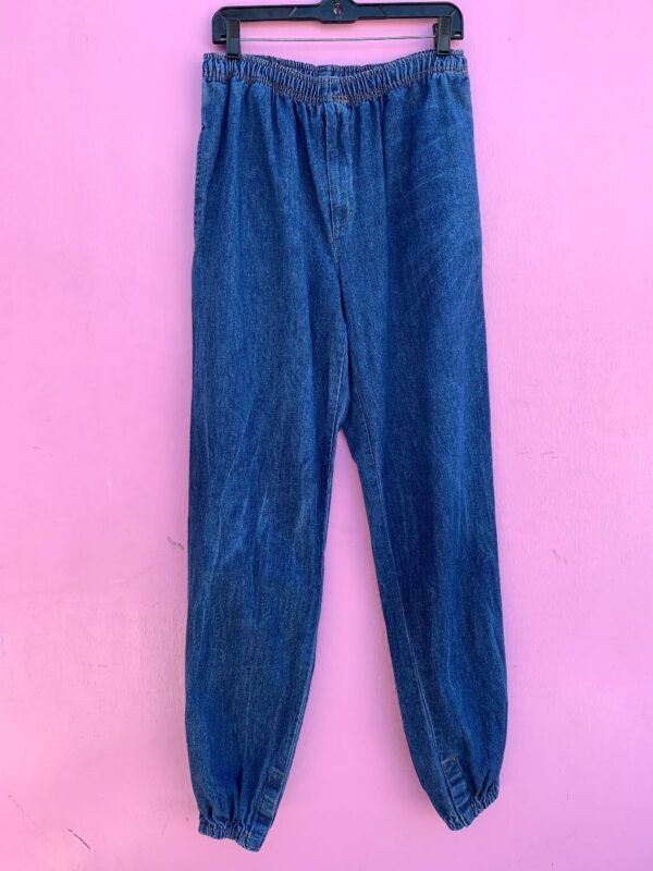 product details: DENIM JOGGER WITH ELASTIC WAIST & ELASTIC CUFFS photo