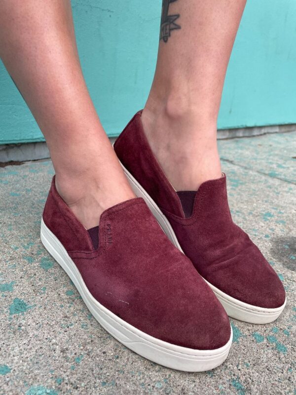 product details: SUEDE SLIP ON FLAT SNEAKER photo