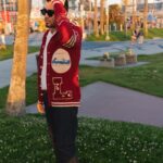 1950S THICK WORSTED YARN SPORTING VARSITY FOOTBALL SWEATER WITH CHENILLE PATCHES- EMBROIDERED TODD STUCKY #78
