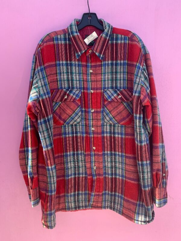 product details: AS-IS WOOL BLEND HEAVY FLANNEL BUTTON UP SHIRT WITH QUILTED LINING photo