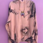 CUSTOM MADE RECYCLED PULLOVER HOODED SWEATSHIRT WITH SAILOR MOON PATCH 1/30