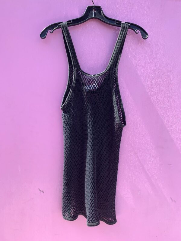 product details: AS-IS RAD 1990S 100% COTTON CROCHET NETTED KNIT TANK TOP TUNIC DRESS photo