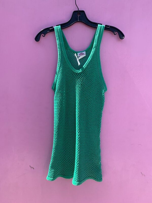 product details: RAD 1990S 100% COTTON CROCHET NETTED KNIT TANK TOP photo