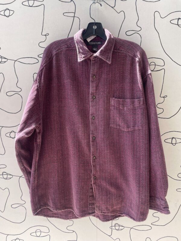 product details: 1990S GRUNGE TEXTILE HEAVY WEIGHT LONG SLEEVE BUTTON-UP SHIRT photo