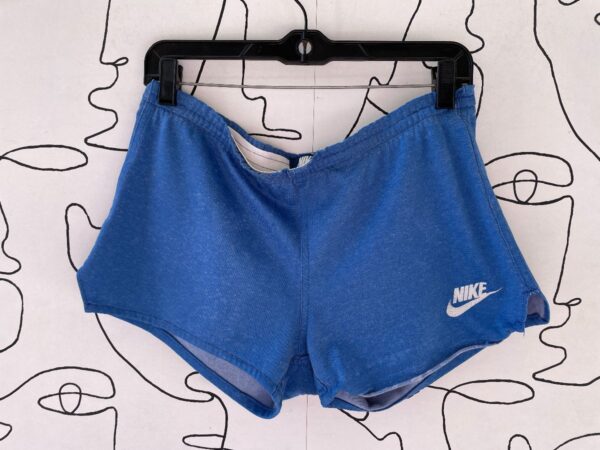 product details: AS-IS SUPER RETRO NIKE BLUE TAG ATHLETIC SHORTS ELASTIC WAIST AS IS photo
