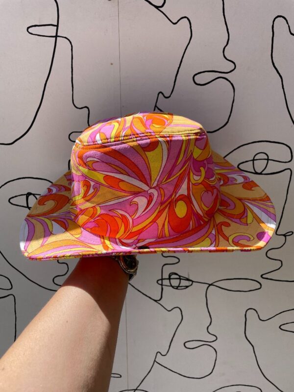 product details: AMAZING 1990S Y2K SWIRLY PUCCI PRINT BRIMMED HAT photo