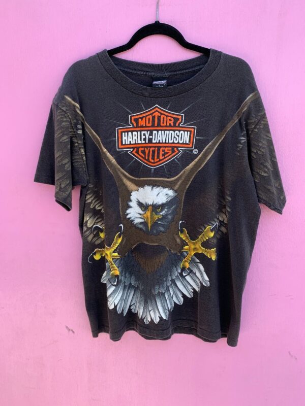 product details: HARLEY DAVIDSON SHIELD W/ SOARING EAGLE ALL OVER PRINT T-SHIRT photo