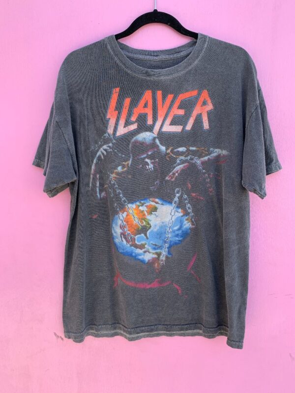 product details: SUPER FADED SLAYER NORTH AMERICA INTOURVENTION TOUR GRAPHIC T-SHIRT photo