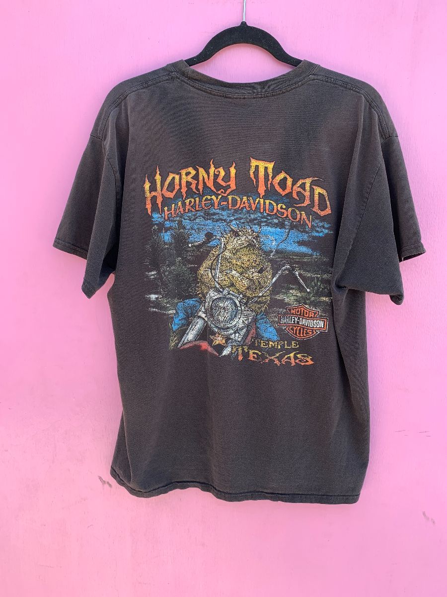 Harley Davidson Horny Toad Temple Texas Graphic T-shirt | Boardwalk Vintage