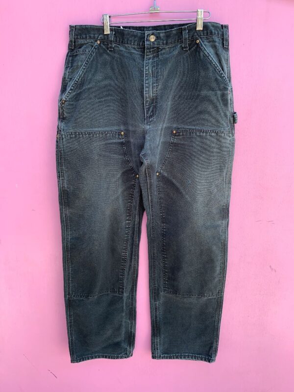 product details: AS-IS PERFECTLY FADED VINTAGE DOUBLE KNEE CARHARTT PANTS photo