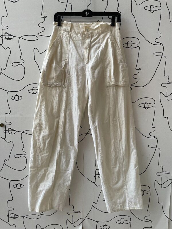 product details: AS-IS AWESOME AIRY COTTON HIGH WAISTED WIDE LEG CARGO PANTS photo