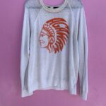 RADICAL THREADBARE AGAWAM NATIVE GRAPHIC ON FRONT PULL OVER SWEATSHIRT AS-IS