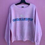 AS-IS VINTAGE BLEACHED &AMP; PAINTED NIKE JUST DO IT. GRAPHIC PRINT PULLOVER SWEATSHIRT