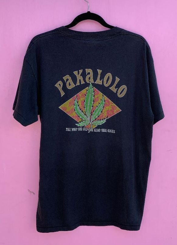 Vintage Pakalolo Marijuana Hawaiian Graphic Single Stitch T-shirt ...