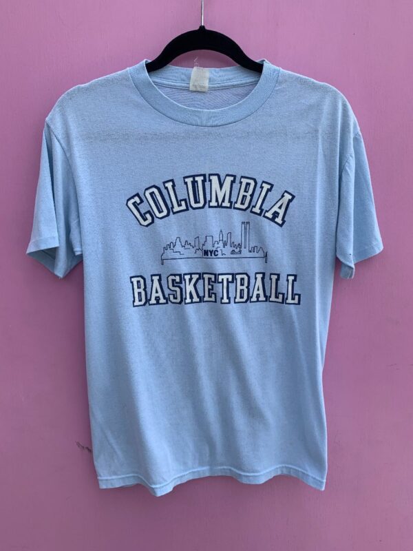 product details: COLUMBIA BASKETBALL GRAPHIC NYC NEW YORK CITY SKYLINE TWIN TOWERS T-SHIRT photo