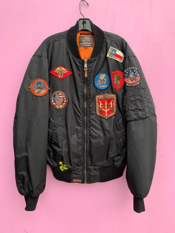 product details: TOP GUN PATCHED AVIATOR BOMBER JACKET AS-IS photo