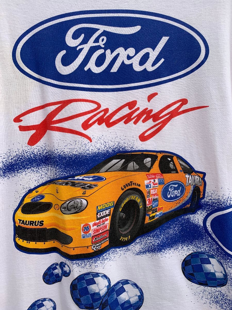 Vintage Taurus Nascar Ford Racing Large Allover Graphic Print T-shirt ...