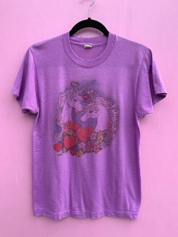 product details: VINTAGE SINGLE STITCH FADED UNICORN GRAPHIC T-SHIRT photo