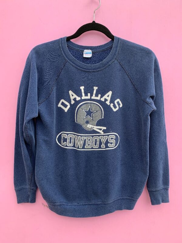 product details: VINTAGE DALLAS COWBOYS GRAPHIC PRINT #CHAMPION PULLOVER SWEATSHIRT AS-IS photo
