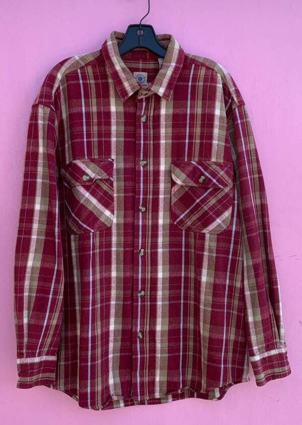 product details: LONG SLEEVE BUTTON DOWN PLAID FLANNEL SHIRT photo