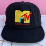 DEADSTOCK VINTAGE 1980S WOOL EMBROIDERED MTV LOGO ADJUSTABLE HAT