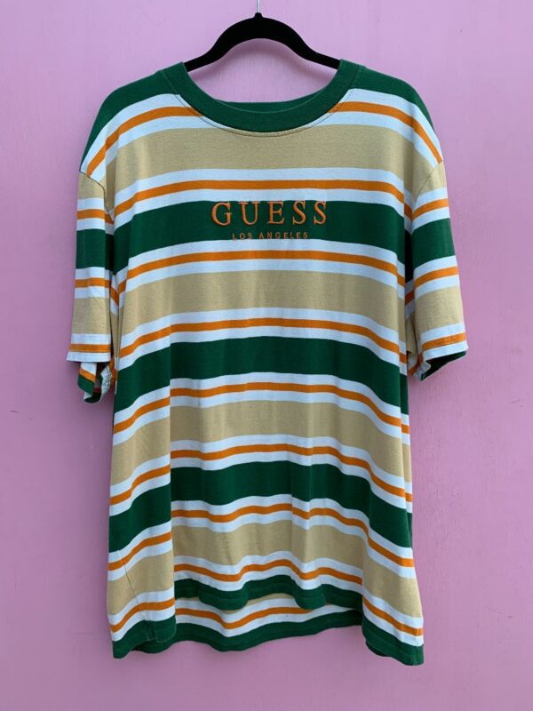 product details: GUESS LOS ANGELES STRIPED SHIRT W/ EMBROIDERED LOGO photo