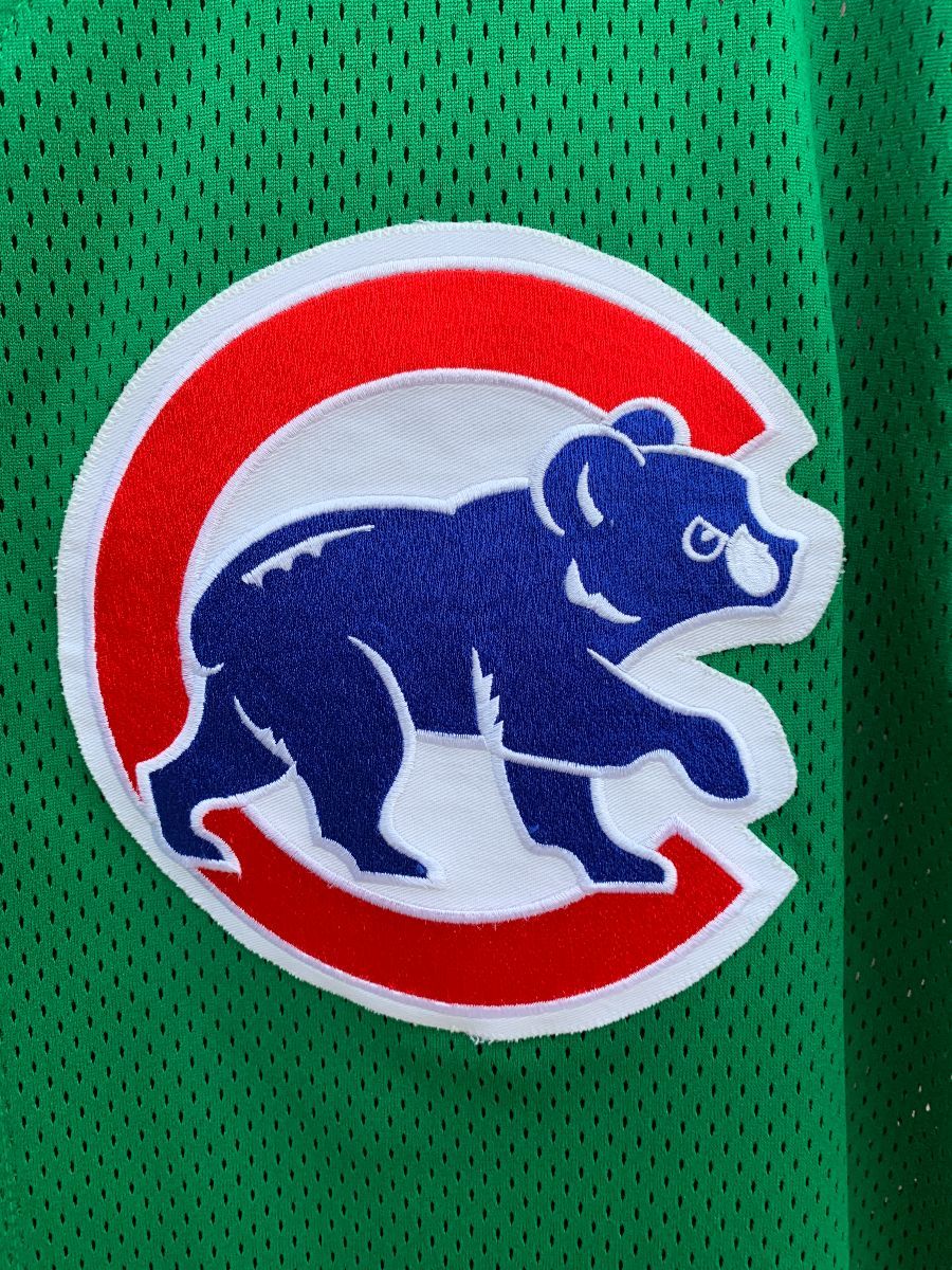 Rare Mlb Chicago Cubs Embroidered Practice Baseball Jersey W/ Green  Color-way