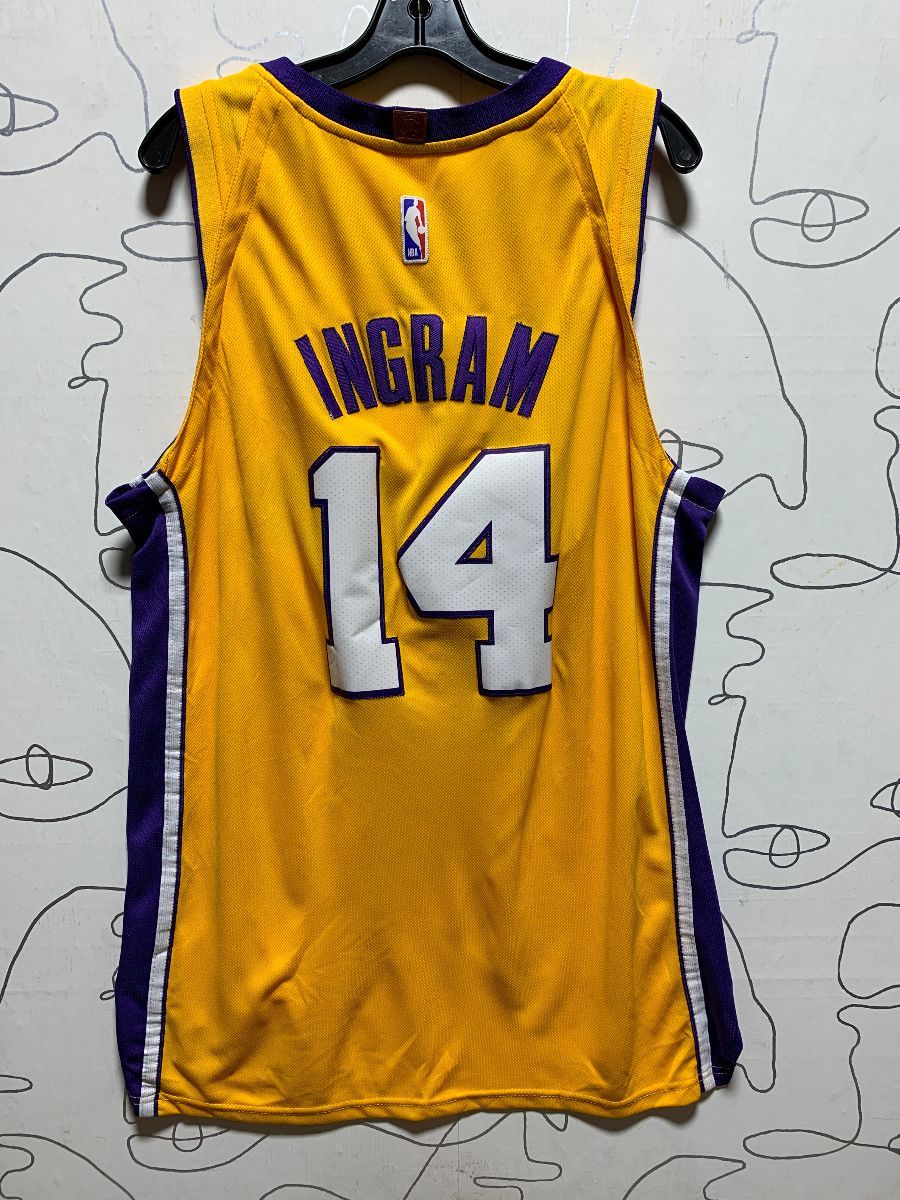 Men's Los Angeles Lakers #14 Brandon Ingram Black With Purple Revolution 30  Swingman Basketball Jersey on sale,for Cheap,wholesale from China