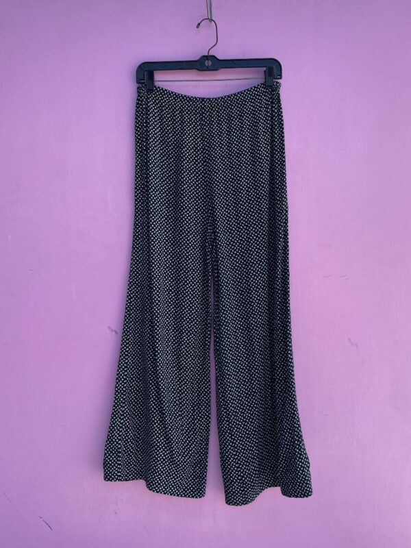 product details: 1990S DITSY FLORAL PATTERN FLARED FLOWY PANTS W/ ELASTIC WAIST photo