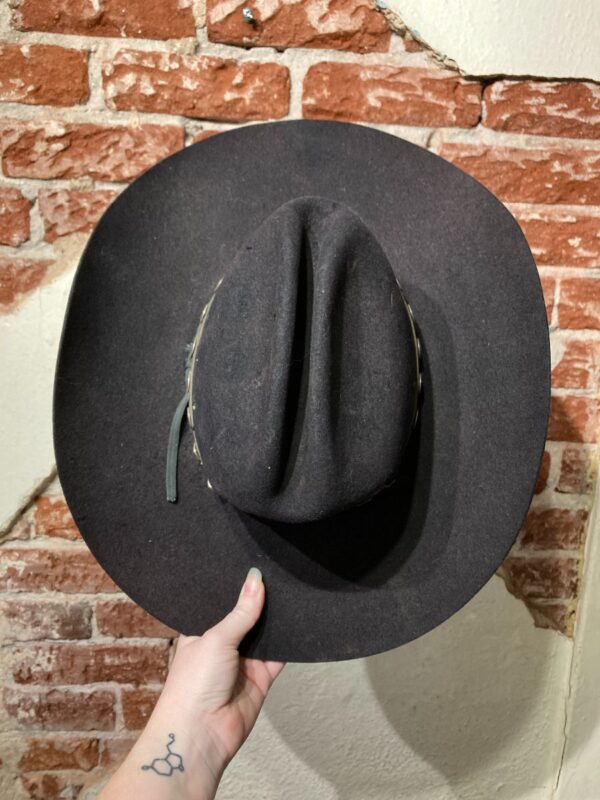 product details: AS-IS WIDE BRIM COWBOY HAT W/ BUFFALO NICKEL CONCHO BAND photo