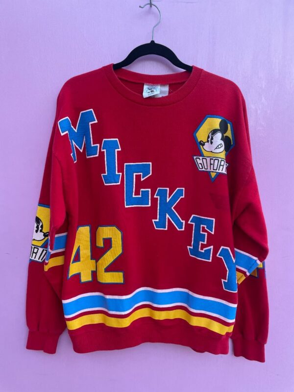 product details: MICKEY MOUSE MICKEY HOCKEY STYLE PULLOVER SWEATSHIRT AS-IS photo